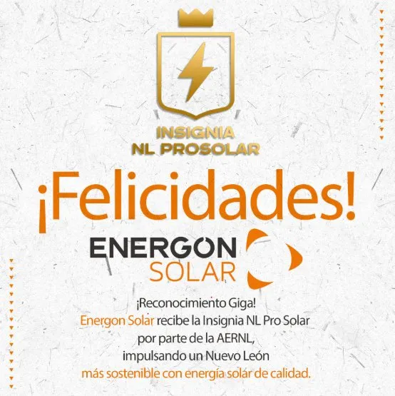 Insignia NL Pro Solar Giga otorgada a Energon Solar